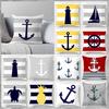 Home Decor Ocean Sailor Print Pillow Cover Office Throw For Bedroom Sofa Car Cushion 45x45cm