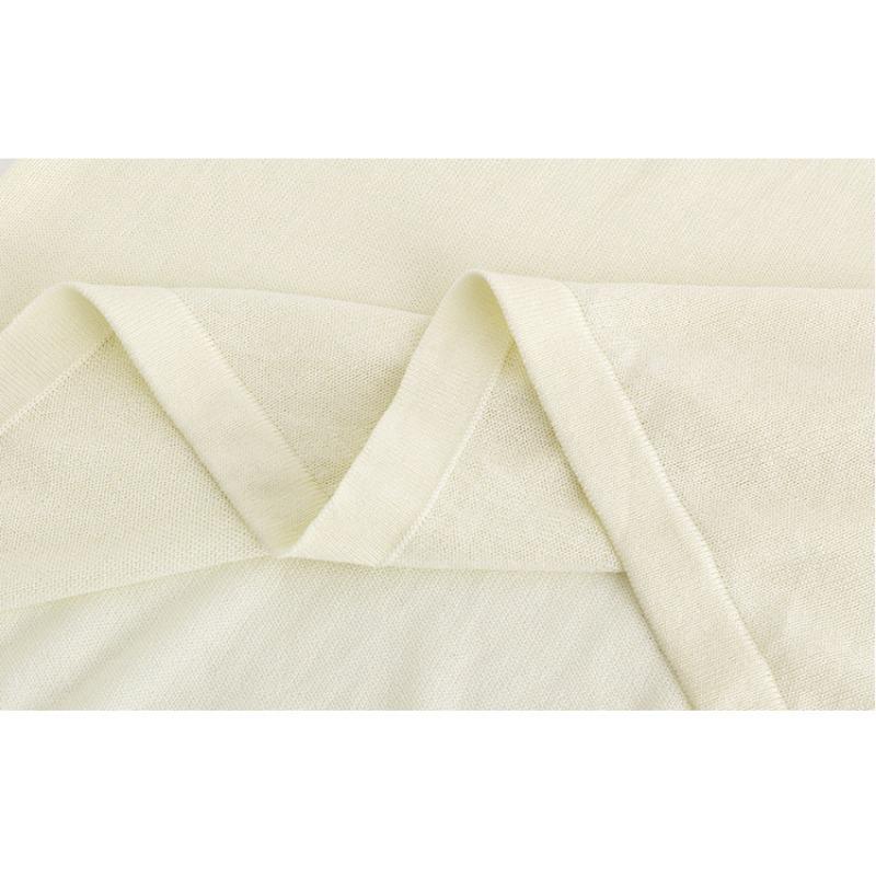 Плюс Размер Женский Круглый вырез Жаккардовый Письмо Топ Длинный Рукав Ранняя Осень Свободный Повседневный Трикотаж