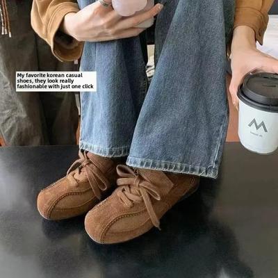 Ретро Шнуровка Волшебная Палочка Весна Новые Повседневные Женские Корейский Стиль Балетные Тренировочные Туфли Спортивная Обувь Agan Shoes