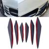 6PCS Black Carbon Fiber Styling Car Accessories Auto Front Bumper Lip Rubber Fin Splitter Spoiler Canard Valence Body Sticker