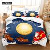 Комплект постельного белья «Рождественские сани», комплект постельного белья с 3D-принтом, комплект постельного белья с цифровой печатью, комплект постельного белья размера «queen size», модный дизайн