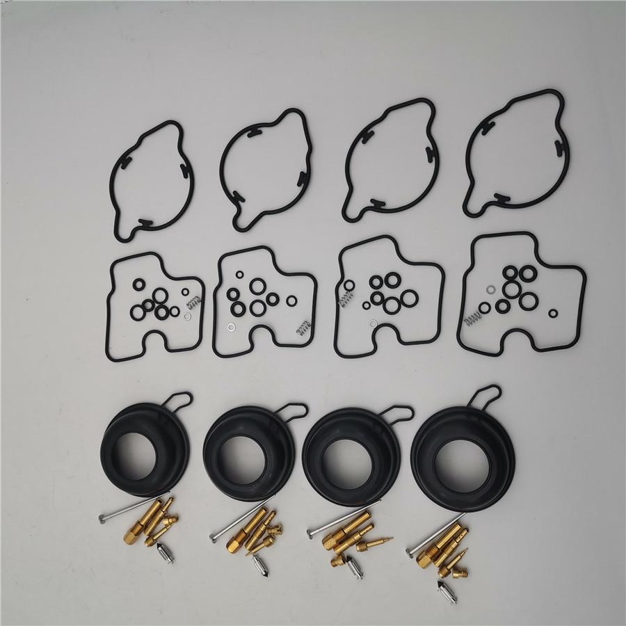 4 Set Carburetor Rebuild Repair Kit W/ Diaphragm Vacuum For Honda CBR400 RR NC29