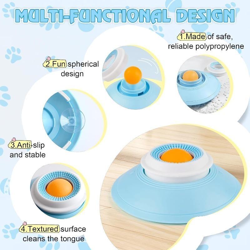 Lick Ball Dog, Lick Toy Dog for Liquid Food, Lick Sphere for Pets with Roll Ball, Dog Lick Ball for Liquid Food, Slow Feeder Lick Bowl for Dogs