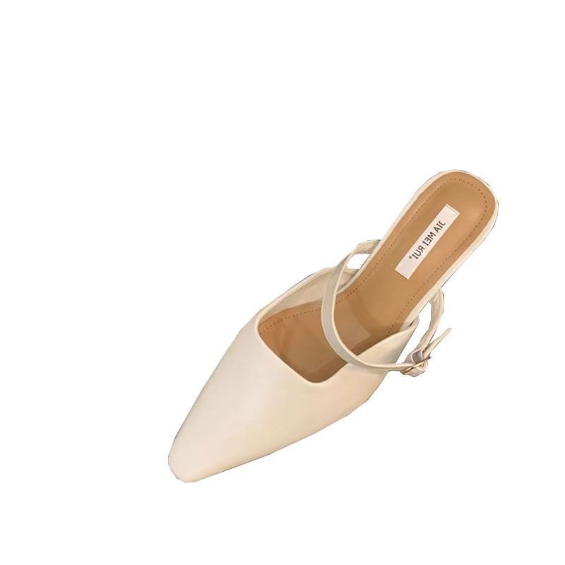 Девушка Французский Нежный Одно Слово Солома Толстый Каблук Мэри Джейн Полутоп Туфли