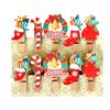 10Pcs Christmas Wooden Clips Home Hanging Photo Wall Decoration DIY Handmade Crafts 2025 New Year Party Supply Navidad Kids Gift