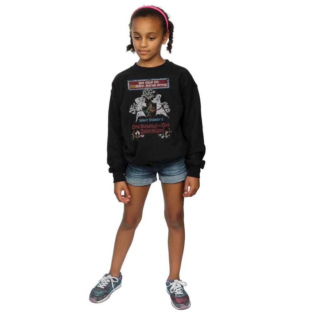 Disney Girls 101 Dalmatians Retro Poster Sweatshirt