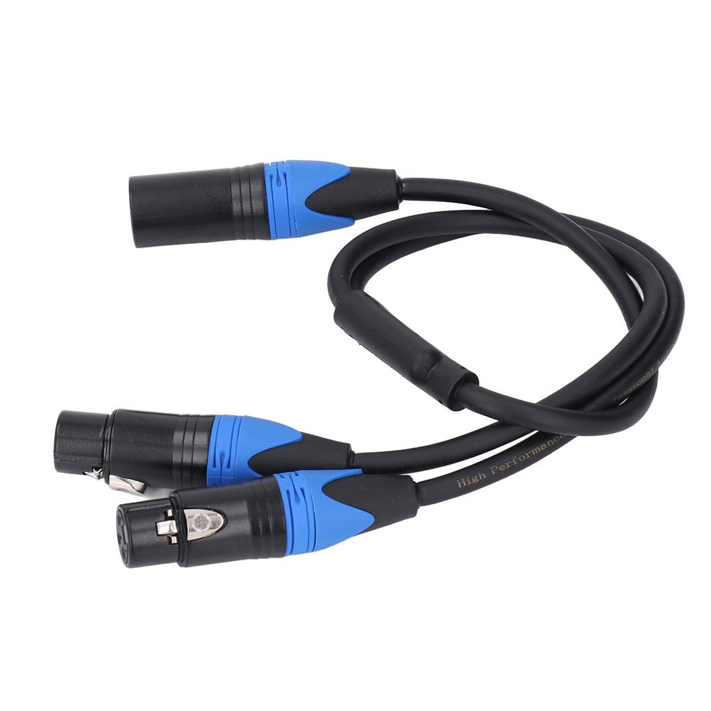 Микрофонный Y-образный разветвительный кабель 3-контактный двойной XLR-гнездо на 3-контактный XLR-штекерный кабель Hi-Fi с защитой от помех
