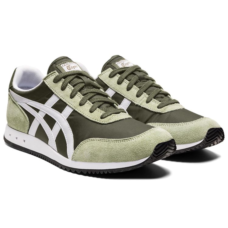 ONITSUKA TIGER New York Fabric Suede Sports Trend Wear-Resistant Lightweight Low-Top Casual Shoes Unisex Casual Shoes Bean-Green 1183A205-301