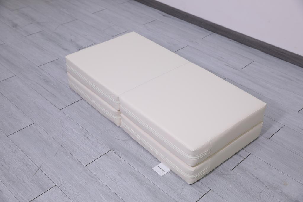 Gymnastic Mattress Satellite Pu 100X100X10 Cm - Four-Piece White
