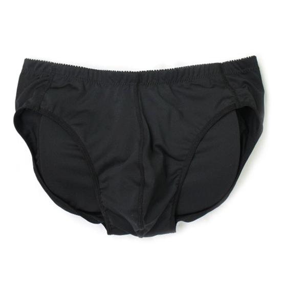 Pad Filling Shapewear Thick Fake Butt High Elastic Butt Lifted Solid Color Anti-septic Men Briefs
