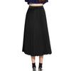 Women's Fashion Loose Casual Elastic High-waisted Beach Skirt Solid Color Draping Pleated Half Skirt