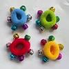 1Pcs/1Pair with Elastic Rope and Bell Children Wrist Ribbon Pom Club Dance Prop  Big Match