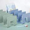 Plastic Desktop Organizer with 4 Vertical Compartments for Books and Magazines