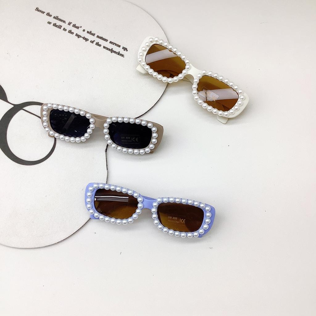 Модные детские солнцезащитные очки Diy Pearl Cute Concave Baby Солнцезащитные очки Защита от солнца и УФ-излучения