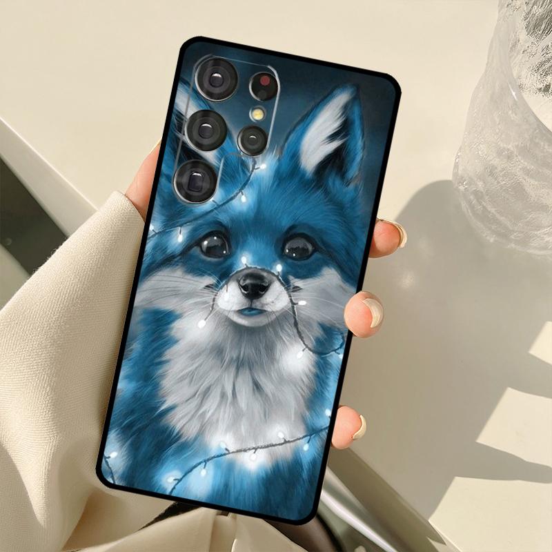 Милый мультяшный чехол с животным-лисой для Samsung Galaxy S25 S24 S23 S22 S21 S20 Ultra S9 S10 Plus S21 FE S25 FE Задняя крышка