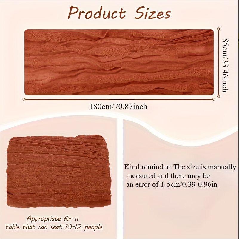 Скатерть-дорожка из мятой ткани длиной 180 см для вечеринок по случаю дня рождения, свадеб и праздничных торжеств, реквизит для фотосъемки