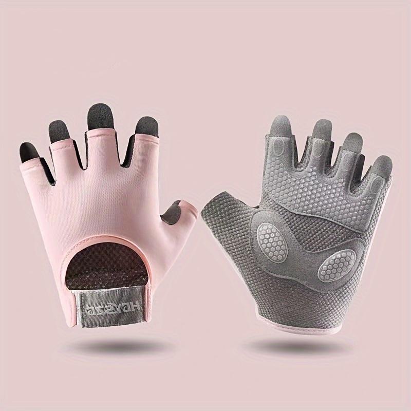 Пара спортивных перчаток с нескользящей губкой и модные фитнес-перчатки, дышащие тренировочные перчатки