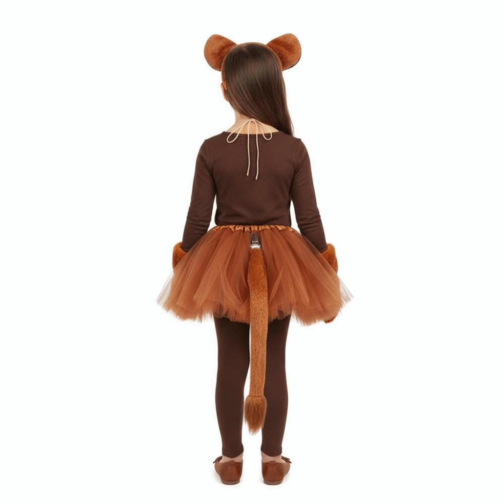 Tail Nose Bowtie Beast Ear Headband Fancy Dressed Plush Tiger Headpiece  Costume Accessories