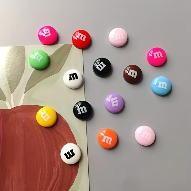 10 шт. симпатичных пластиковых круглых магнитов на холодильник с мини-бобами, набор магнитов на холодильник из смолы с мультяшным дизайном