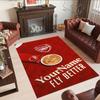 Arsenal Customize Text Floor Mat Suitable for Kitchen Foyer Dining Room Decorate room Anti-slip Rug Decorate Offices Perfect Gift for Friends & Family