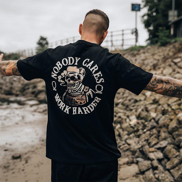 Nobody Cares Work Harder Skull Cool Graphic Shirt Tshirt For Unisex And Unisex Graphic Skull Smoking Hoodie