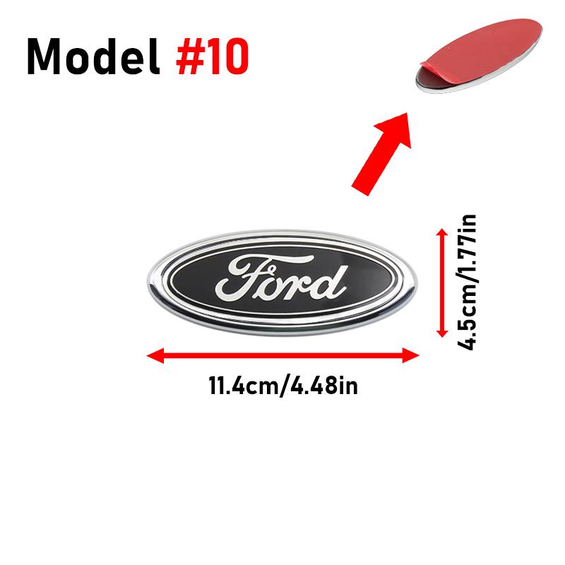 PLWD4 For Ford Fiesta Focus 2 3 Mondeo Edge Ranger Fusion Kuga S-MAX Transit Car Front Grille Emblem Rear Trunk Logo Badge Accessories