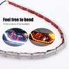 2/1Pcs Super Bright LED Daytime Running Light Waterproof Flexbile Car DRL Streamer Turn Signal Lamp Auto Headlight Light Strips