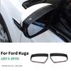LHD RHD For Ford Kuga 2013 2014 2015 2016 2017 2018 2019 ABS Carbon Style 2Pcs Car Rearview Mirror Rain Eyebrow Trim Accessories