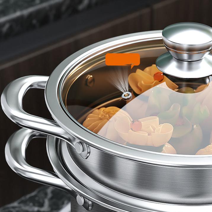 Пищевая кастрюля из нержавеющей стали 304, утолщенная, устойчивая к коррозии, устойчивая к коррозии кастрюля, кухонная индукционная плита с дном