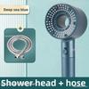 5 Modes High Pressure Shower Head Set Rainfall Handheld Sprayer Nozzle Shower Head with Hose Bracket Bathroom Faucet Accessories