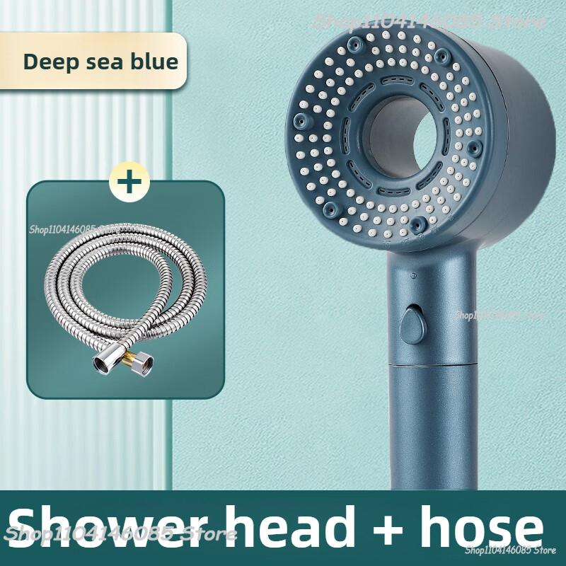 5 Modes High Pressure Shower Head Set Rainfall Handheld Sprayer Nozzle Shower Head with Hose Bracket Bathroom Faucet Accessories