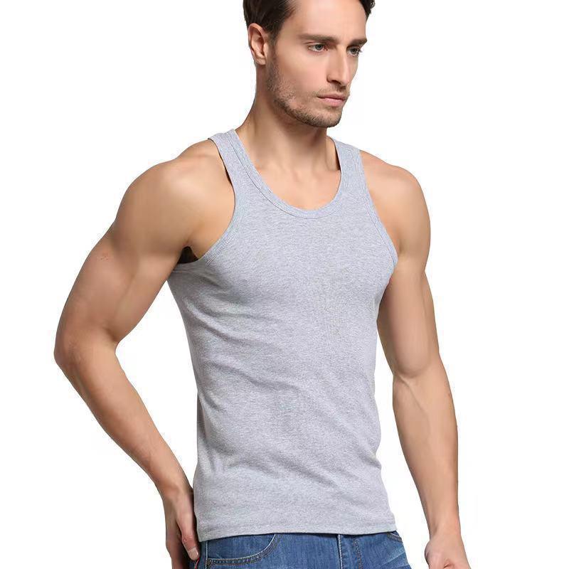 Мужской спортивный жилет без рукавов Slim Fit I-образной формы