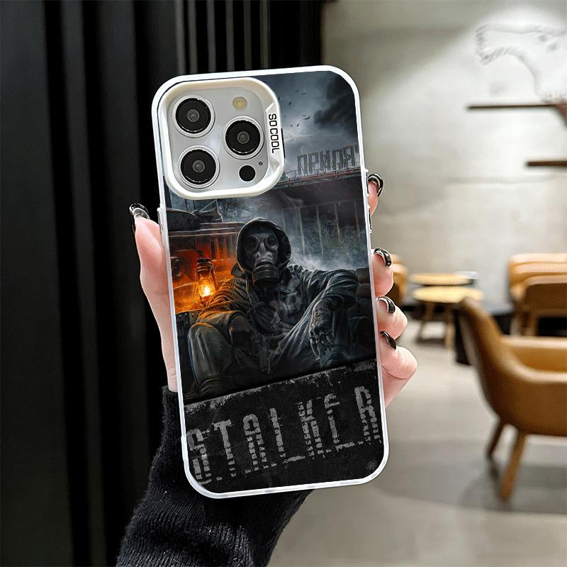 Крутой мягкий чехол для телефона S-Stalker Game для iPhone 15 16 17 Pro Max 17Air 16E 14 Plus 13 12 Mini Ударопрочный чехол Задняя крышка