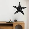 Coastal Starfish Ocean Beach Metal Wall Art – Elegant Interior Decoration, Stylish Home Wall Hangings for Coastal Home Decor