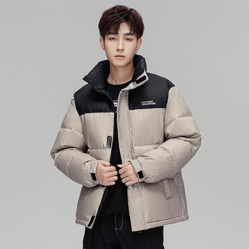 Зимняя белая утиная пуховая короткая мужская куртка-пуховик Trend Stand-up Collar Loose