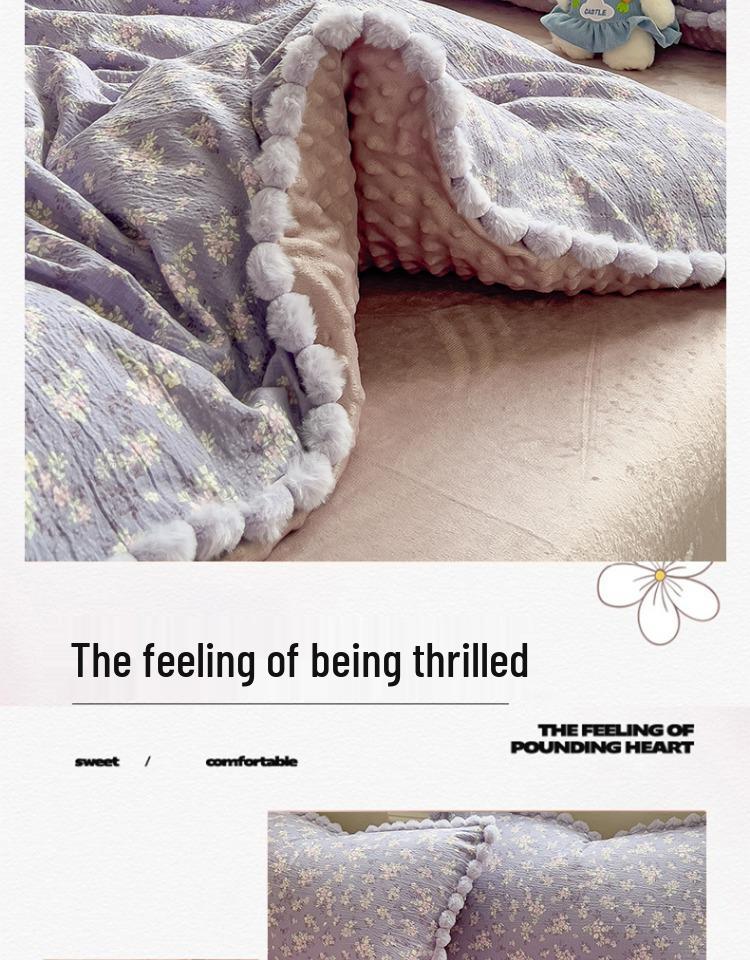 Утолщенный пододеяльник из бобового бархата, двухсторонний молочный бархат, для тепла осенью/зимой, идеально подходит для студенческих общежитий