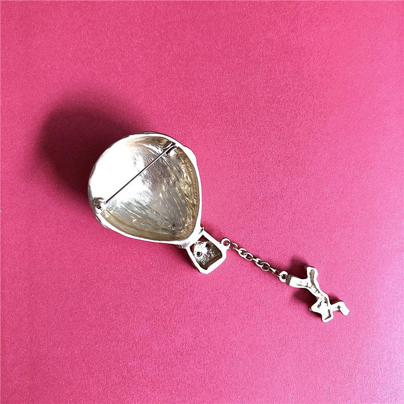 Mihmily Brand-retro Hot Air Balloon Brooch, Simple and Exquisite Court Style