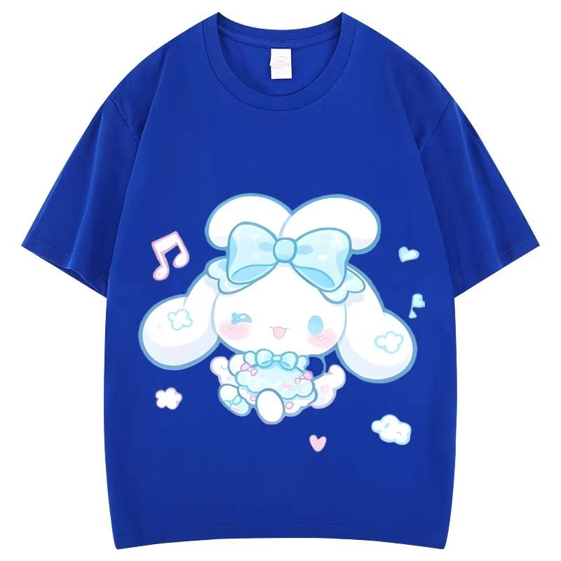 Summer New Childrens Tshirt Soft Cute Jade Guigou Printed Cotton Breathable Parent Child Short Sleeve for Boys and Girls