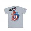 Mens Captain America Civil War Painted Vs Iron Man T-Shirt