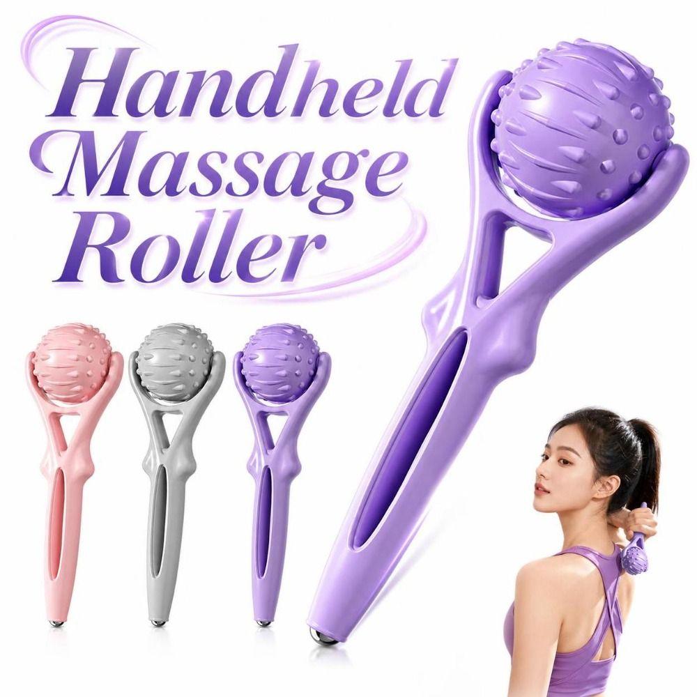 Ergonomic Handheld Massage Roller Smooth Muscle Relief Roller Trigger Point Massager Home-Use