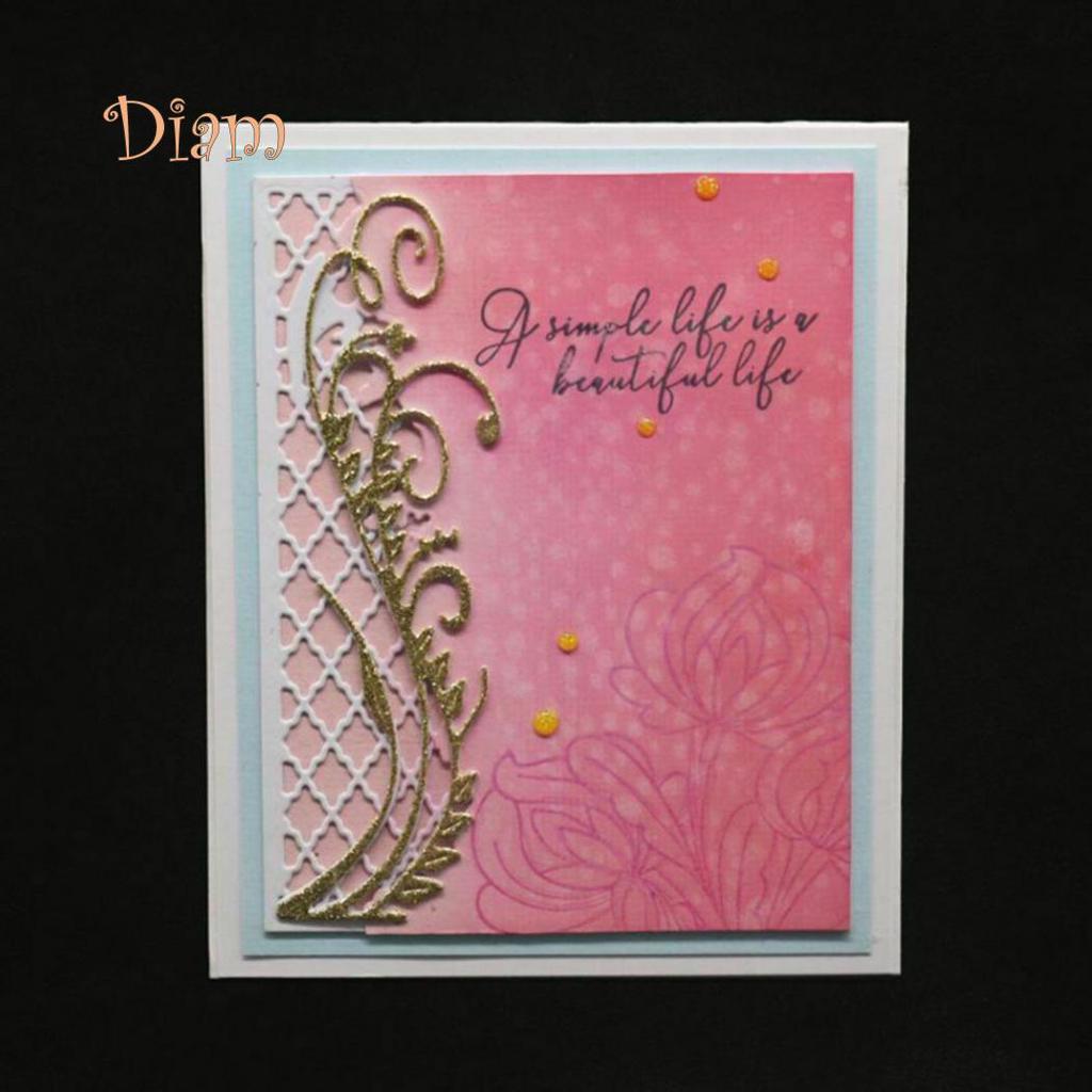 Blackhors Flower Backdrop Metal Cutting Dies DIY Scrapbook Paper Cards Album Photo Craft