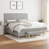 VidaXL Divan Bed with Mattress Light Grey 180x200cm Fabric - Model 3137013