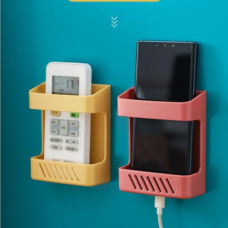 Hole-free Wall Hanging Paste Embracing Remote Control Storage Box Opening Mobile Phone Charging Rack Storage Rack HMKH YSXX