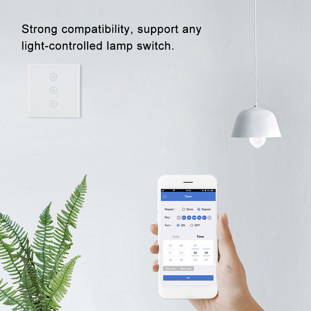 Умный настенный сенсорный выключатель WiFi RF голосовая панель управления для Alexa работает с Tuya 110-240 В