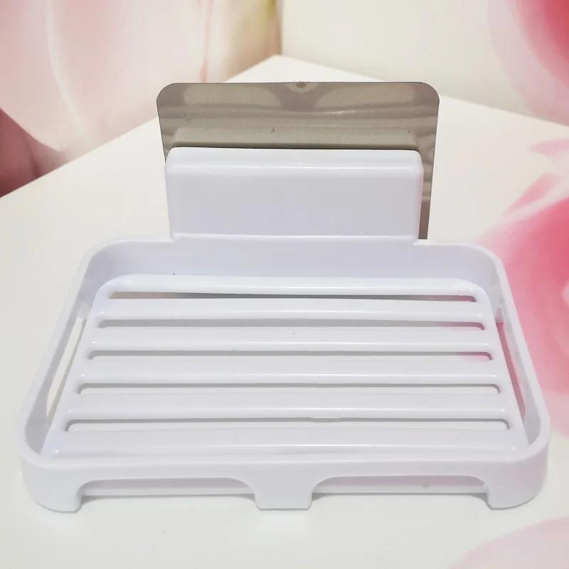 Аксессуары для ванной комнаты Мыльницы Держатель для мыла для душа Настенное крепление для слива Мыльница Коробка Пластиковая губка Мыльница Лоток для кухни Органайзер