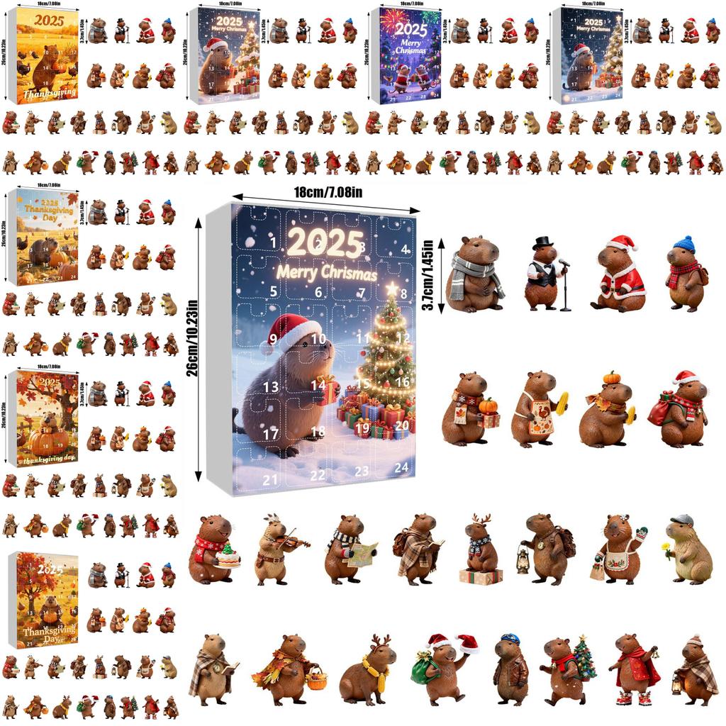 Серия «Обратный отсчет до Рождества» Акриловый подвесной календарь из 24 частей для сезонного подарка