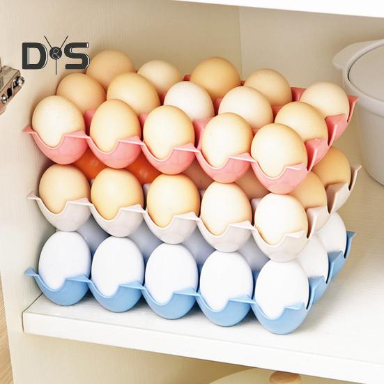 HOW-E 2 шт. подставка для яиц многоцветная многоразовая пластиковая пластина для хранения яиц с 15 сетками для кухни