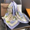 Spring/Summer Fashion Print Wraps Elegant Breathable 70*70cm Scarf Women’s Casual Classic Breathable Sun-proof Shawl
