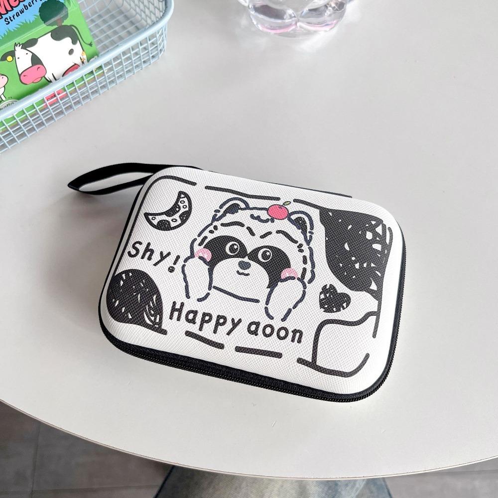 PU коробка для хранения кабеля данных прямоугольный чехол для хранения наушников для путешествий