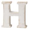 PASEO Wooden Alphabet H Wall Decor, WF-35WH-H, White, Approx. 11.5 X 3 X 12 Cm